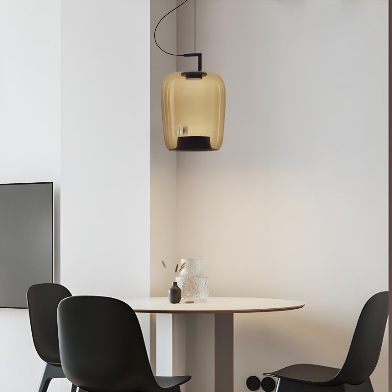 Liora Glass and Aluminum Pendant Light for Kitchen and Dining