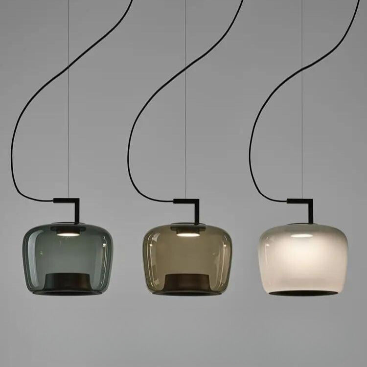Liora Glass and Aluminum Pendant Light for Kitchen and Dining