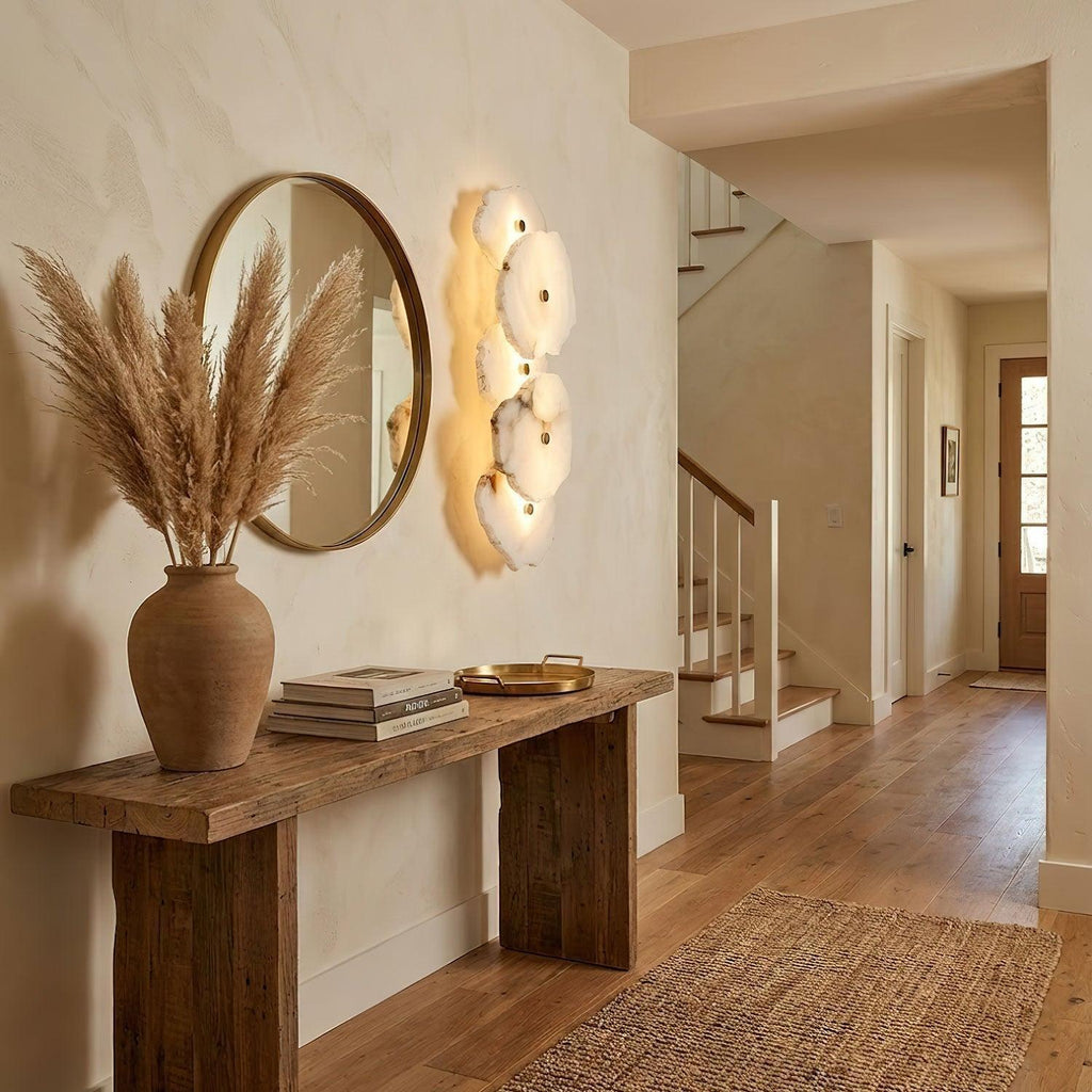 Alabaster Finish Modern Dimmable Wall Light For Warm Ambiance
