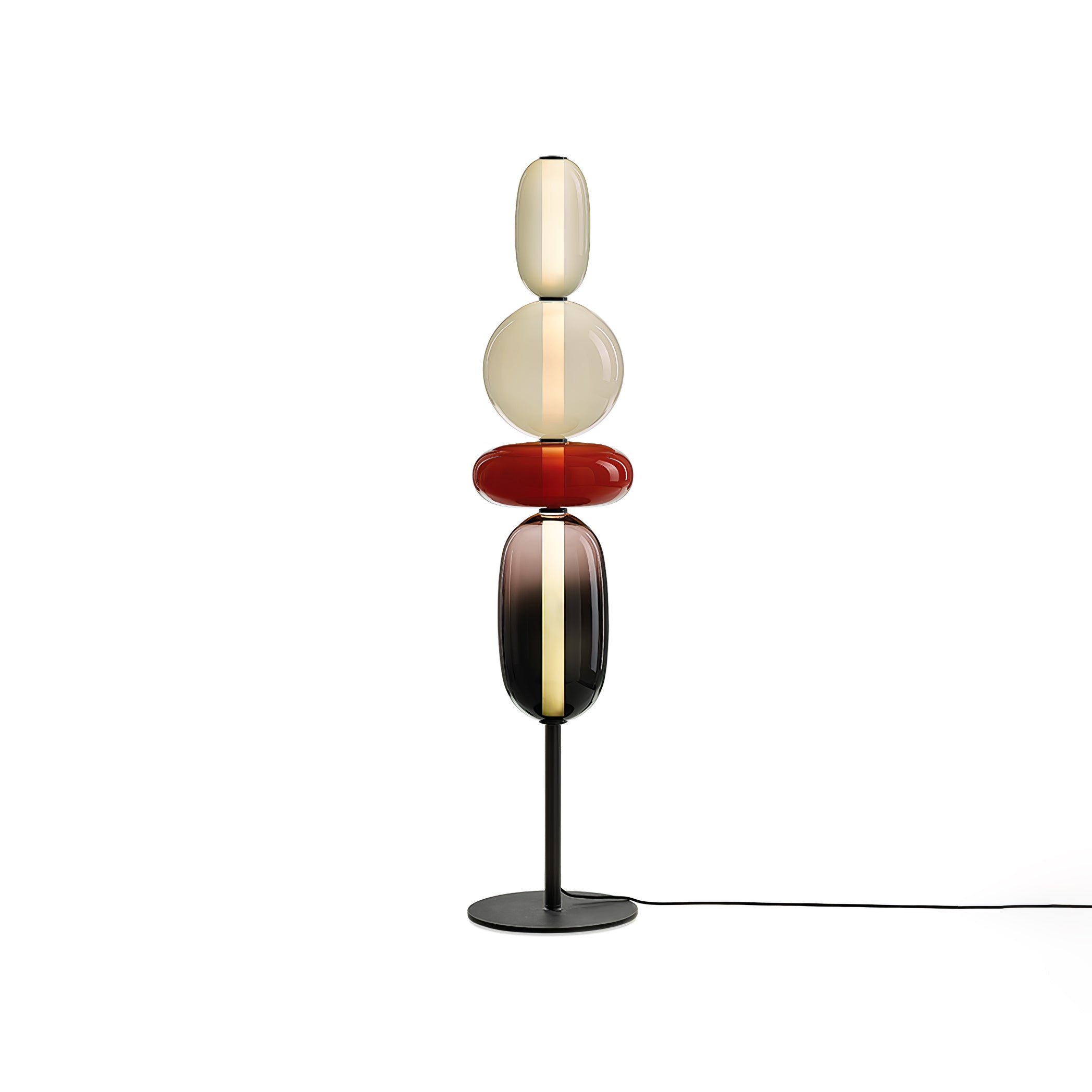 Contemporary Glass Floor Lamp With Integrated LED Lighting