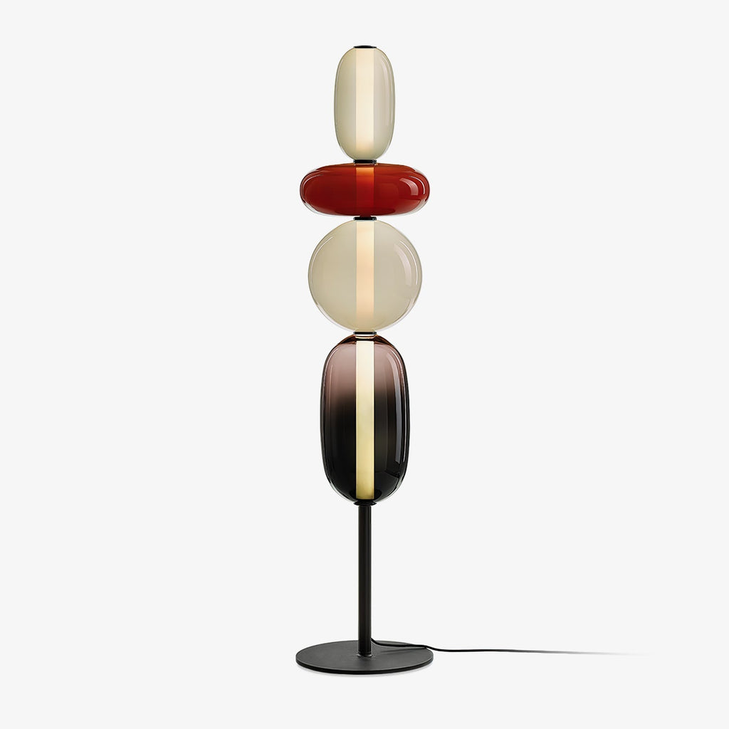 Contemporary Glass Floor Lamp With Integrated LED Lighting