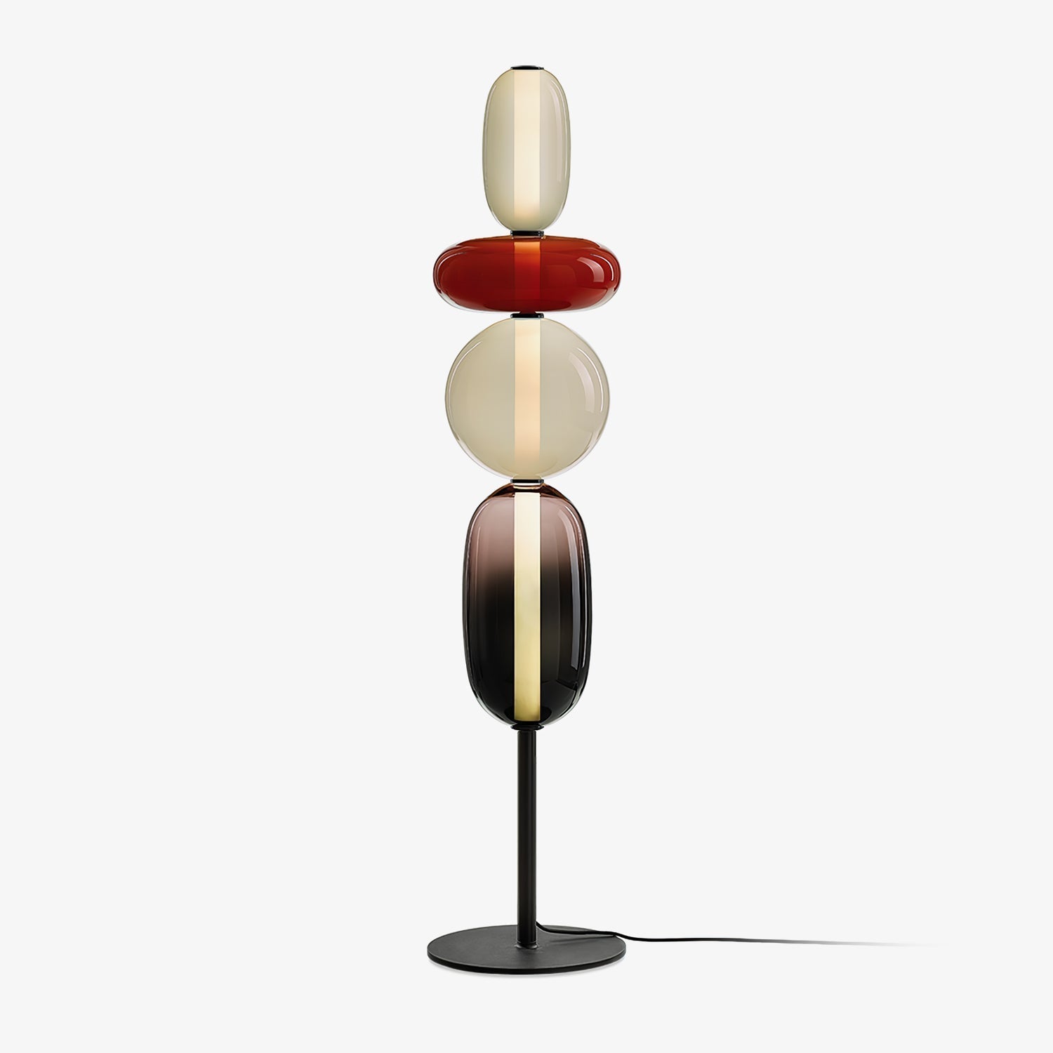 Contemporary Glass Floor Lamp With Integrated LED Lighting