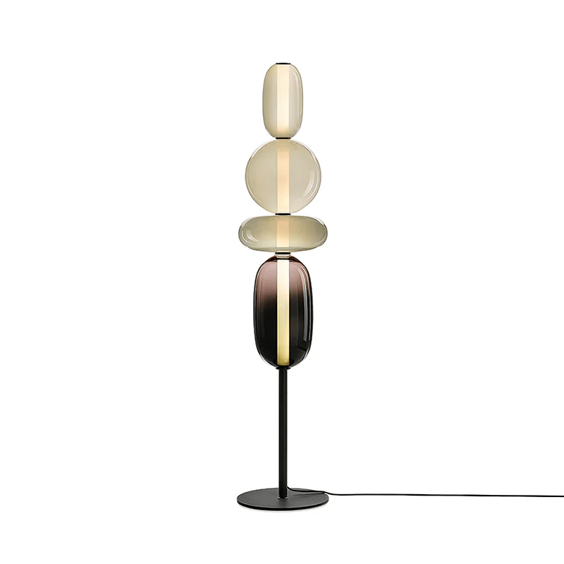 Contemporary Glass Floor Lamp With Integrated LED Lighting
