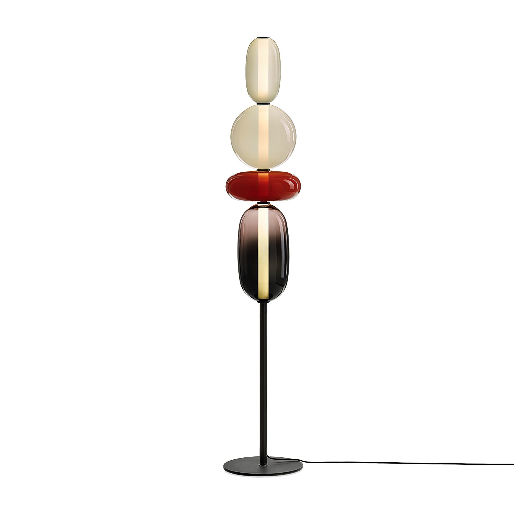 Contemporary Glass Floor Lamp With Integrated LED Lighting