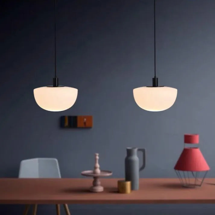 Globe Pendant Light in Glass and Metal for Kitchen and Dining