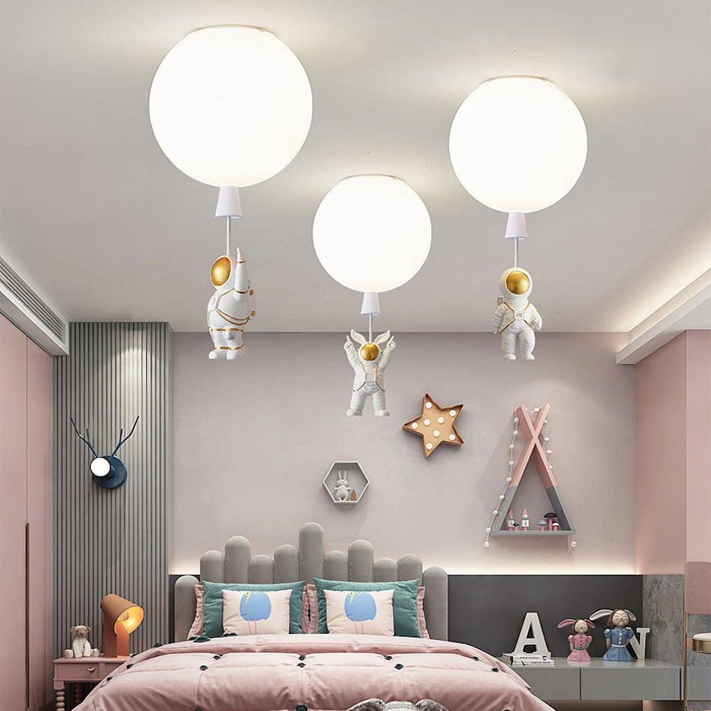 AstraNova Moon Pendant Lamp Modern LED Astronaut Light