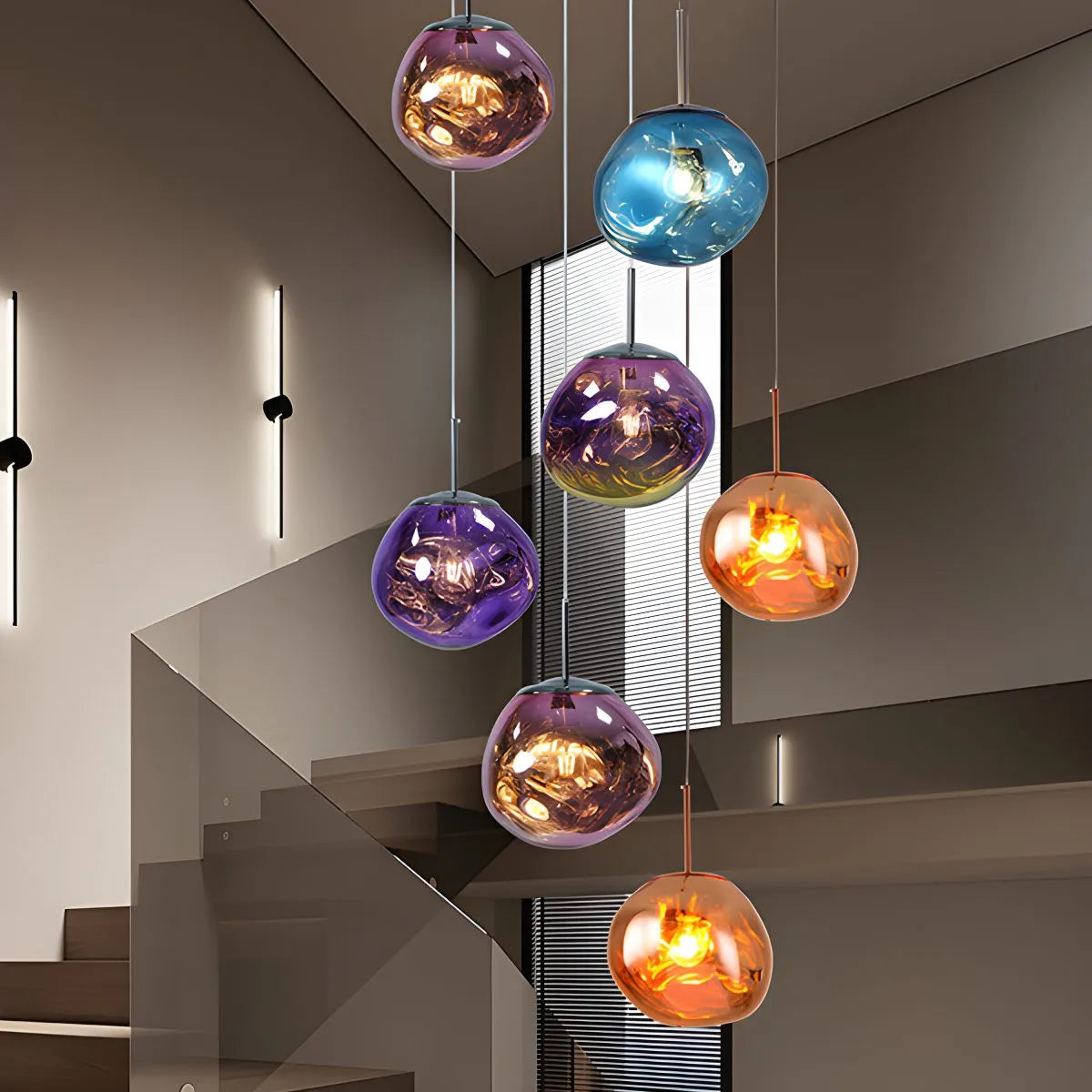 Lampă suspendată Lux Lava Flow pentru sufragerie, cu design modern | Ventumra