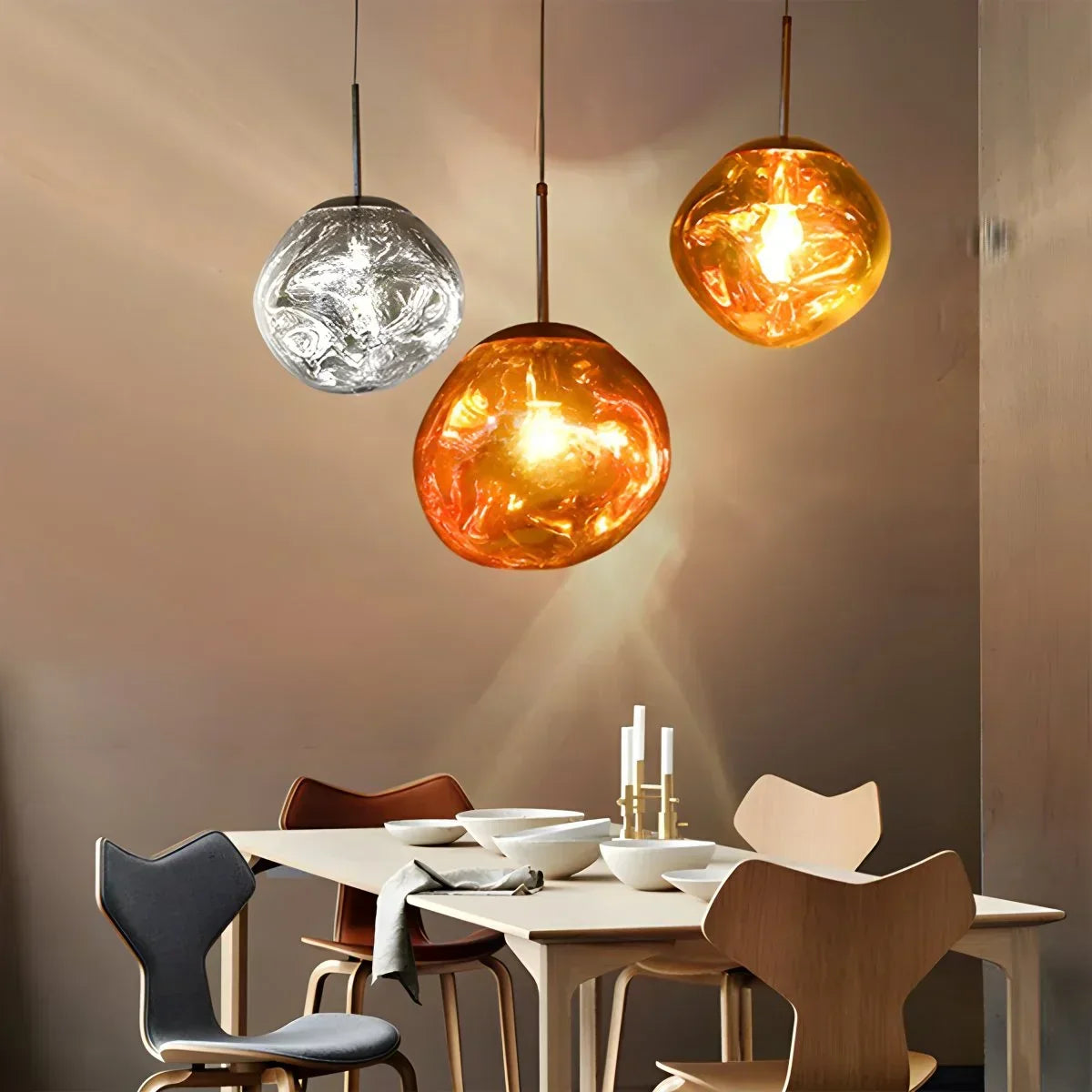 Lampă suspendată Lux Lava Flow pentru sufragerie, cu design modern | Ventumra