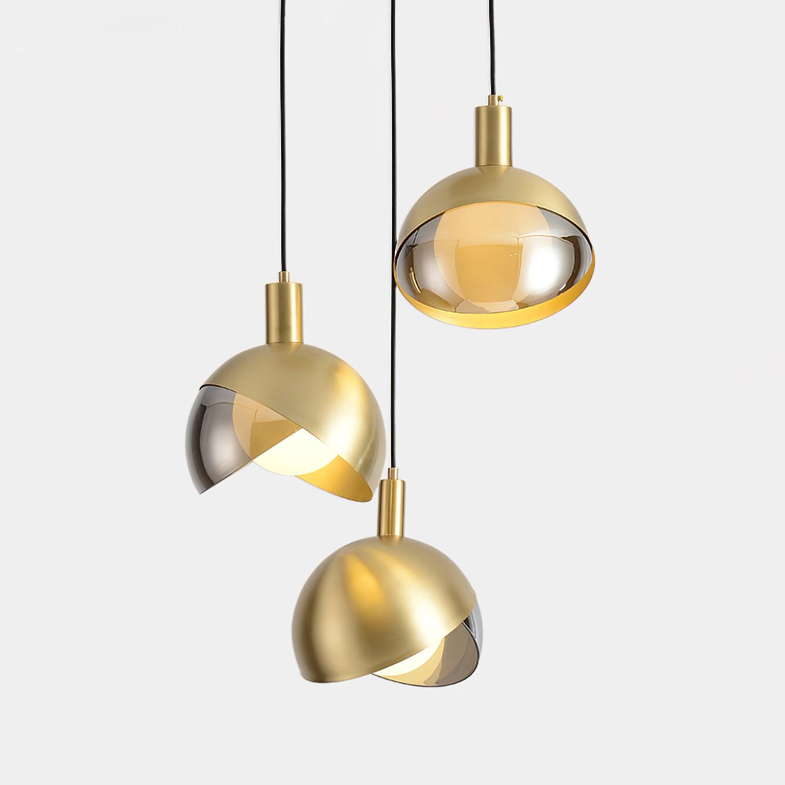 Aurela Modern Pendant Light With Adjustable Height In Metal and Glass