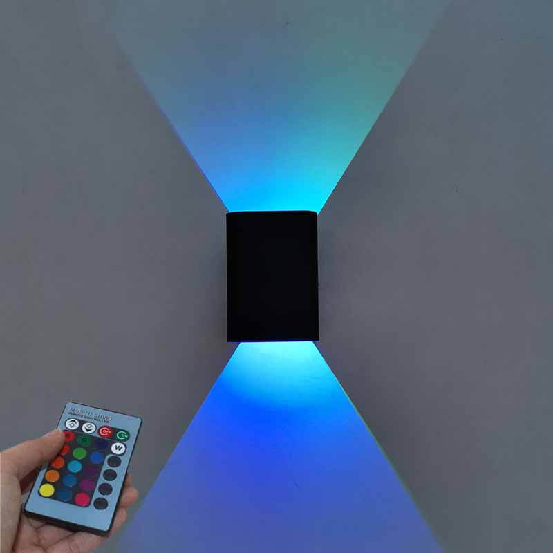 RGB LED Square Wall Lamp — Aluminum Light with Remote Control