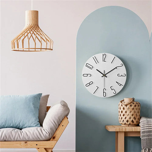 3D Floating Number Wall Clock — Silent Quartz Minimalist Design