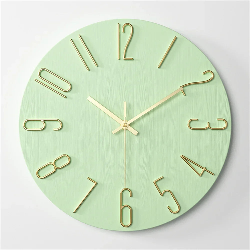 3D Floating Number Wall Clock — Silent Quartz Minimalist Design