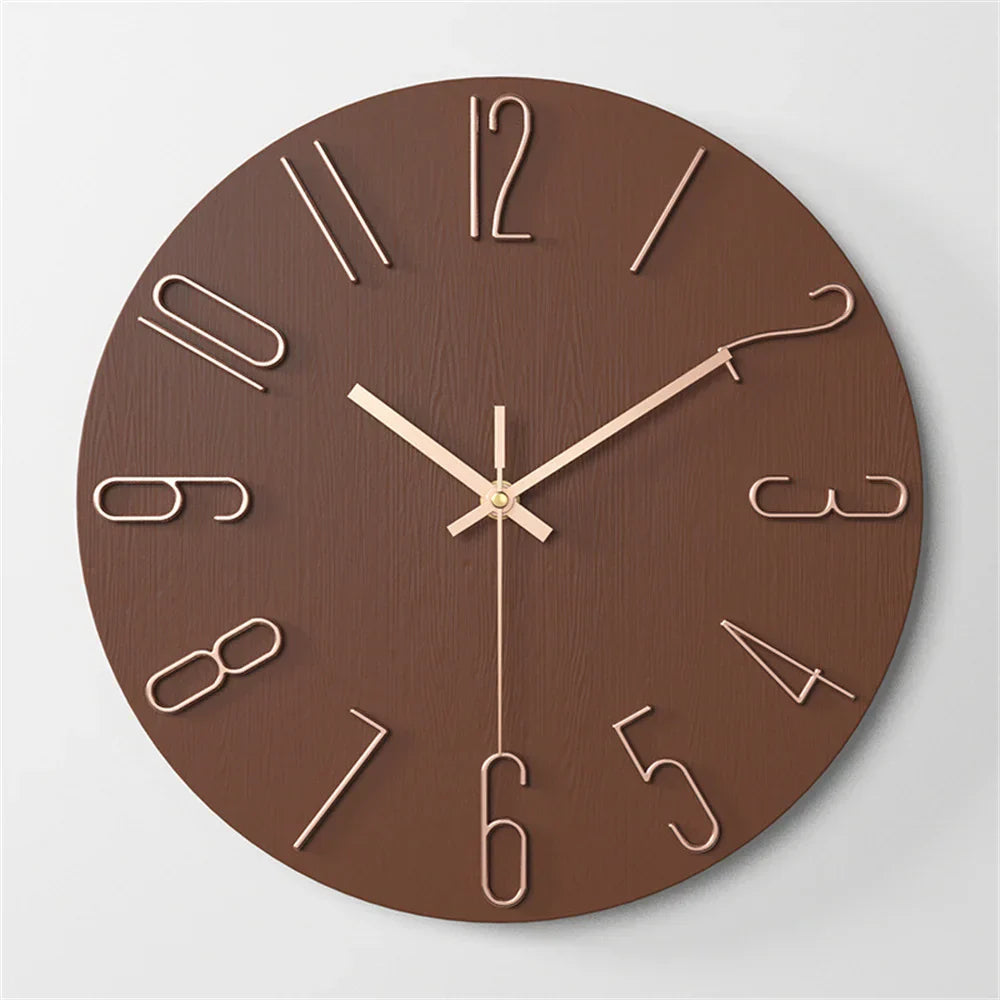 3D Floating Number Wall Clock — Silent Quartz Minimalist Design