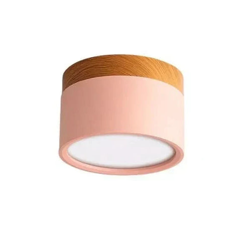 Lámpara de techo LED moderna AeroNest regulable — Diseño de madera con acabado