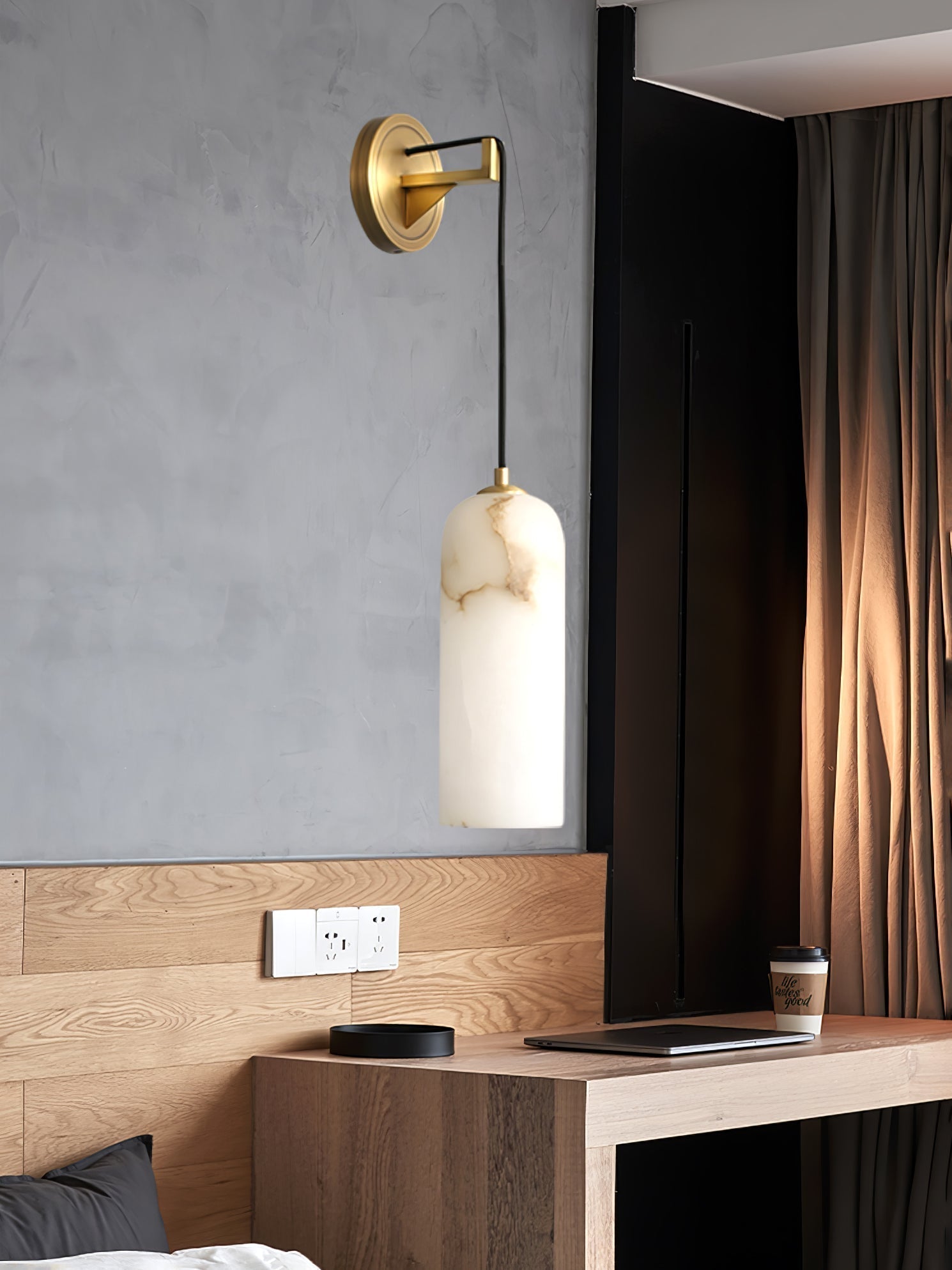 Vaelara Pendant Alabaster Wall Light | ventumra