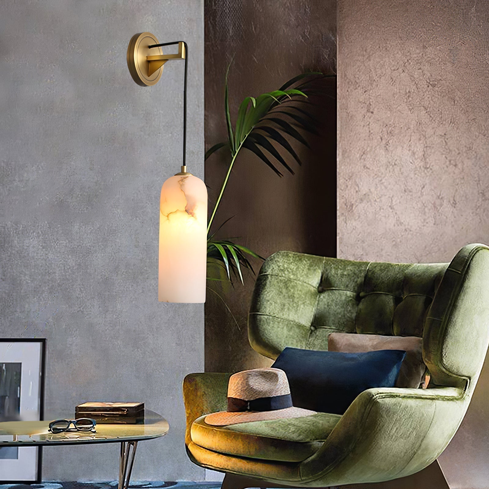 Vaelara Pendant Alabaster Wall Light | ventumra