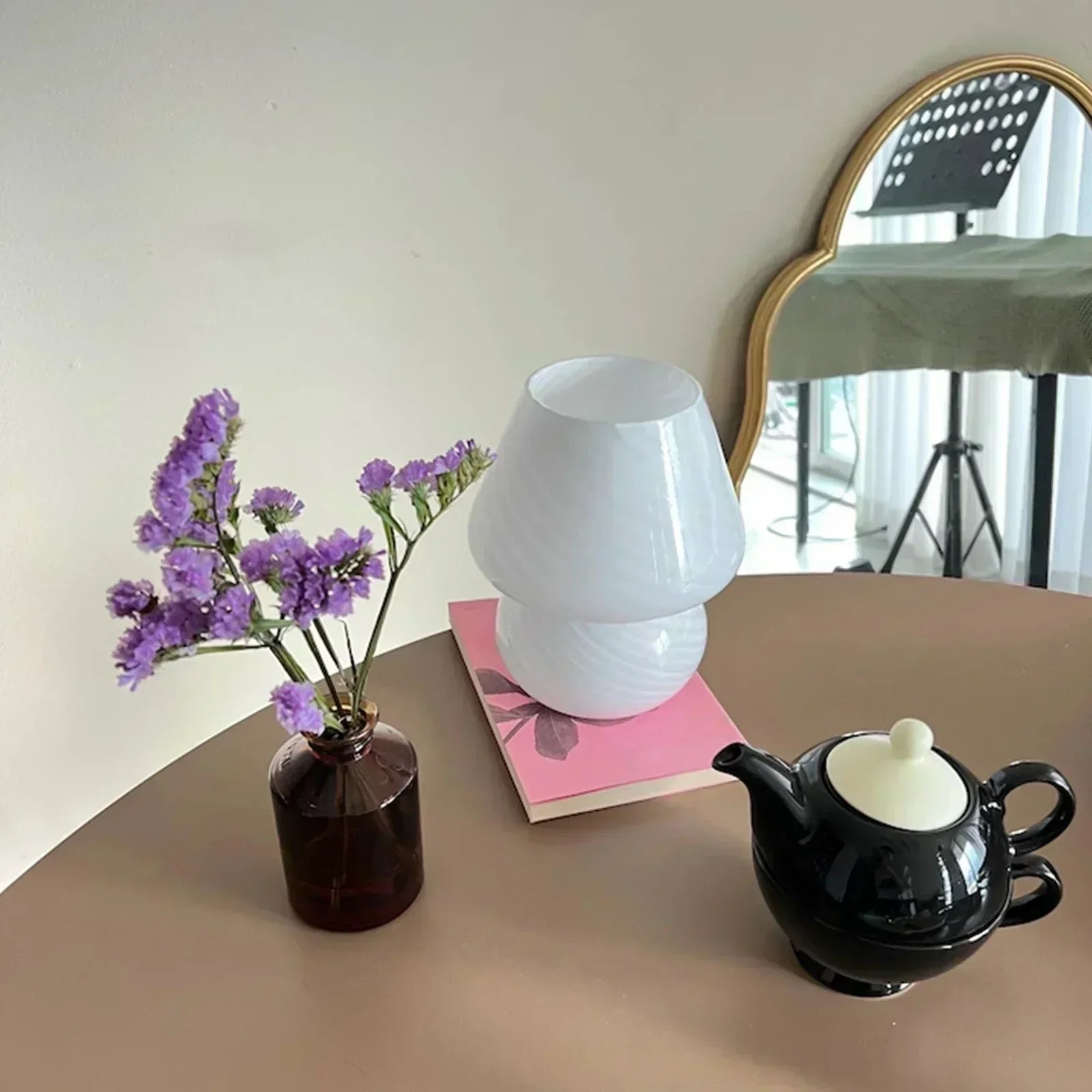 Aurelle | Tranquil Glass Desk Lamp For Cozy Workspaces