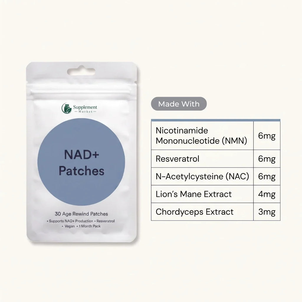NAD+経皮パッチ：安定した細胞エネルギーとアンチエイジングをサポート