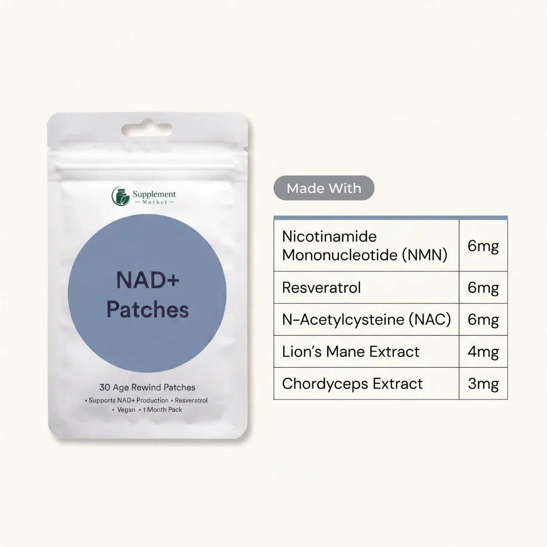 NAD+経皮パッチ：安定した細胞エネルギーとアンチエイジングをサポート