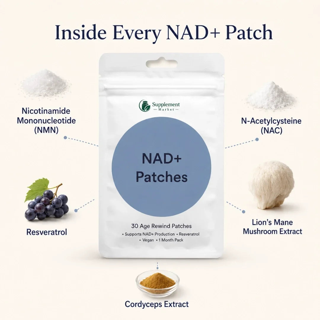 NAD+経皮パッチ：安定した細胞エネルギーとアンチエイジングをサポート