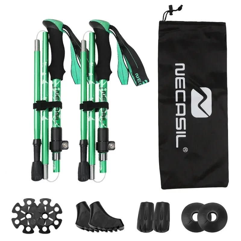 NovaTrail Trekking Poles — Collapsible Three-Section Folding Design, Pair