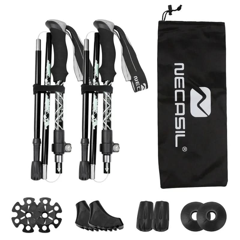 NovaTrail Trekking Poles — Collapsible Three-Section Folding Design, Pair