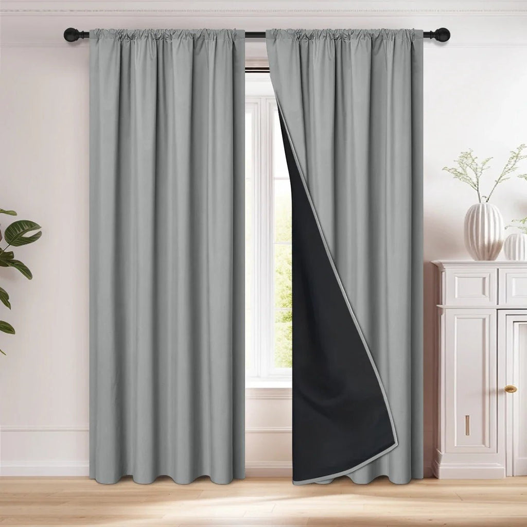 Noctura Eleganter Verdunkelungsvorhang – einzelner Vorhang, 100 % lichtundurchlässig