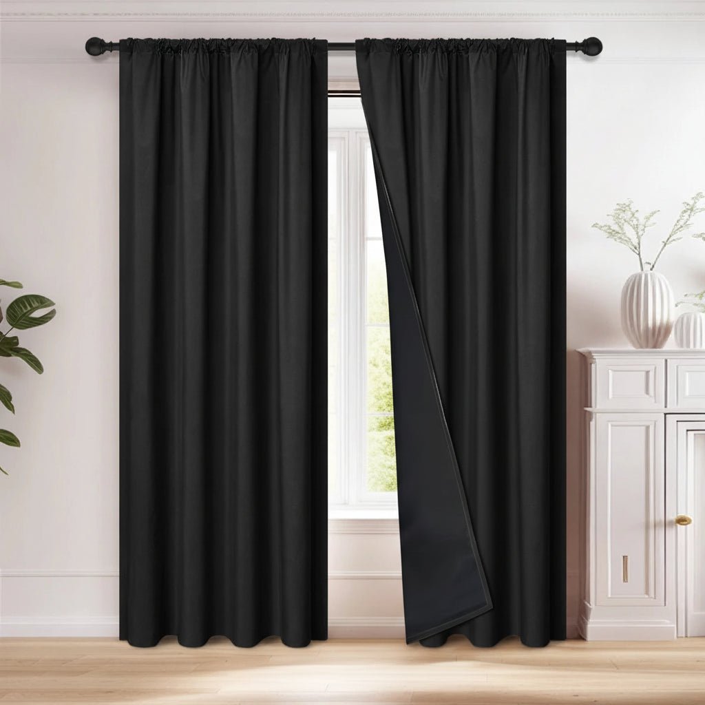 Noctura Eleganter Verdunkelungsvorhang – einzelner Vorhang, 100 % lichtundurchlässig