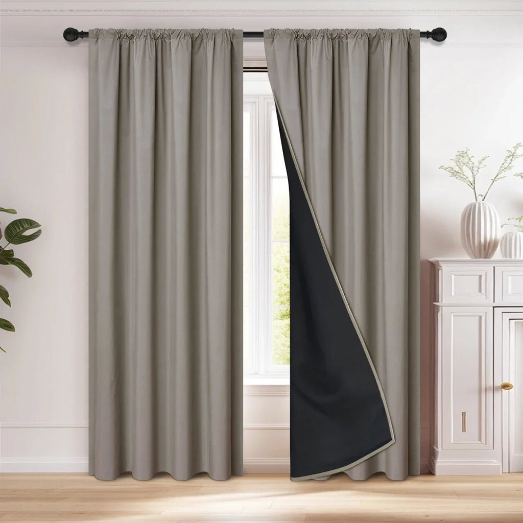 Noctura Eleganter Verdunkelungsvorhang – einzelner Vorhang, 100 % lichtundurchlässig