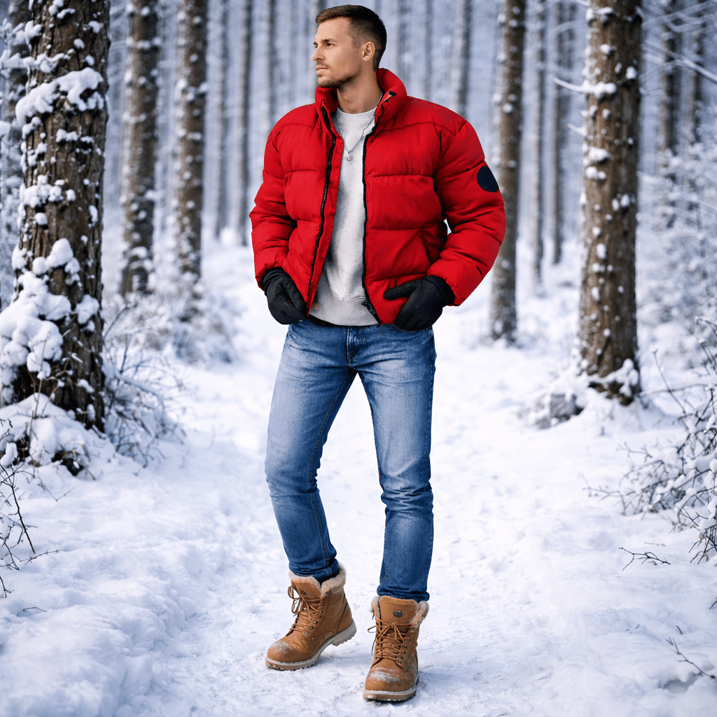 Arcticvale Men's Lightweight Insulated Down Jacket — Slim Quilted Fit