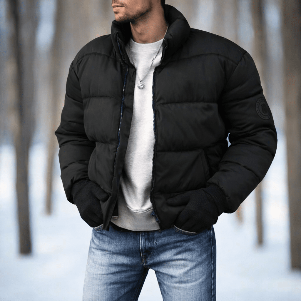 Arcticvale Men's Lightweight Insulated Down Jacket — Slim Quilted Fit
