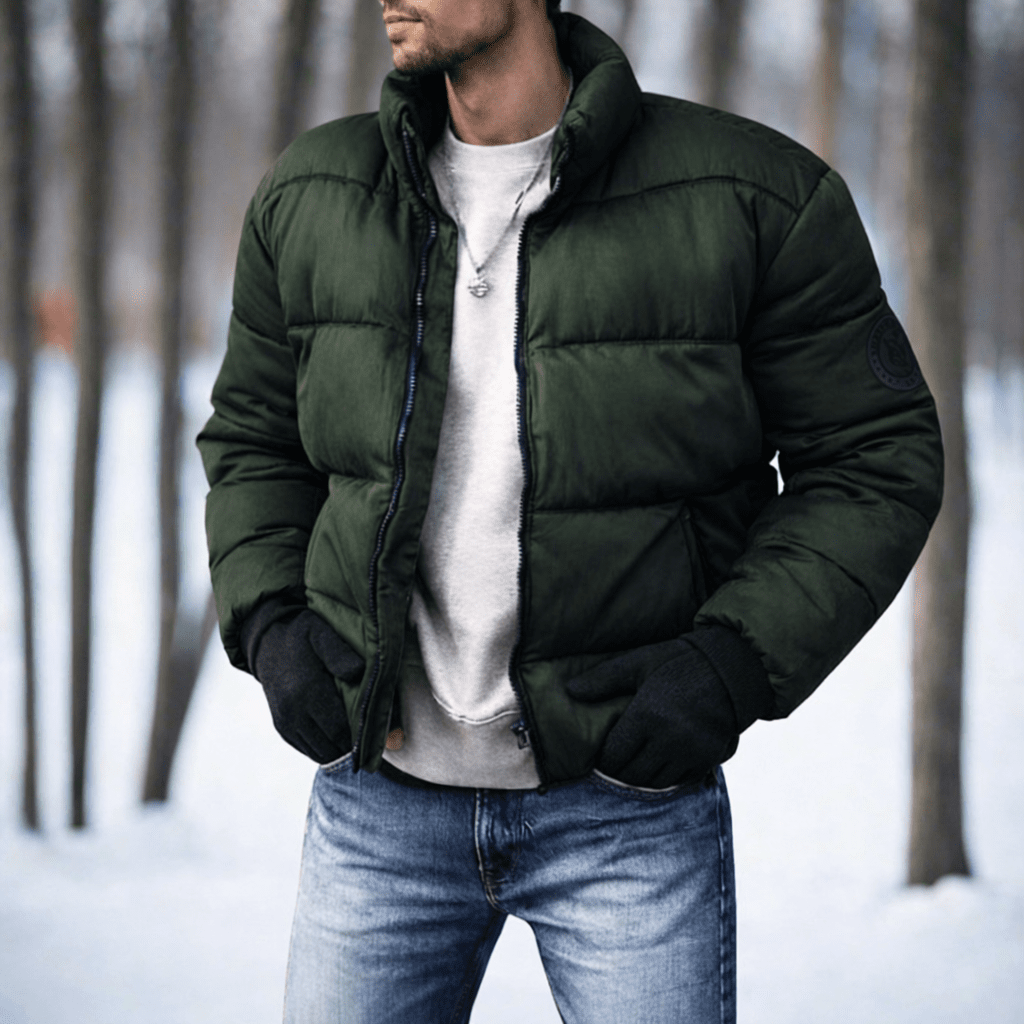 Arcticvale Men's Lightweight Insulated Down Jacket — Slim Quilted Fit