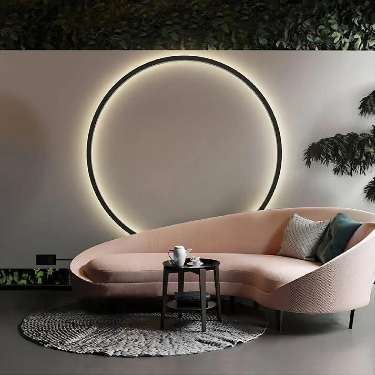 Geometrické kruhové nástěnné svítidlo Halo | Ventumra