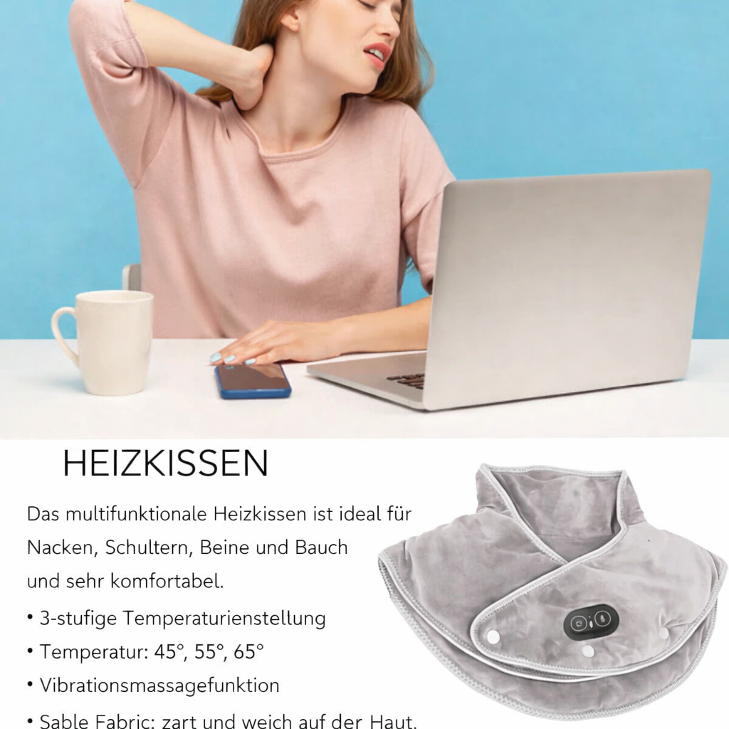 Heated Neck and Shoulder Massager with Soothing Vibration