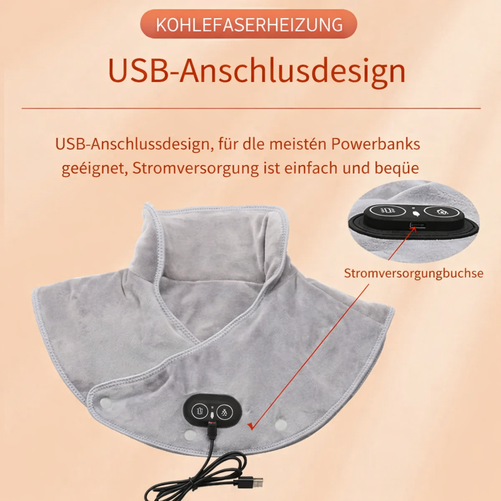 Heated Neck and Shoulder Massager with Soothing Vibration