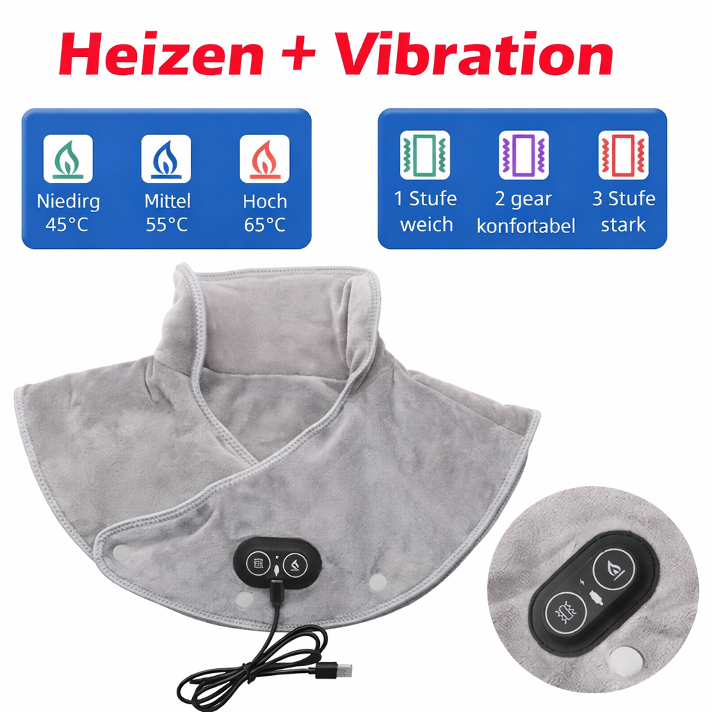 Heated Neck and Shoulder Massager with Soothing Vibration