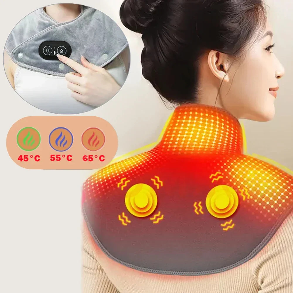 Heated Neck and Shoulder Massager with Soothing Vibration