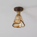 Velimo Amber Glass Flush Mount Light | ventumra