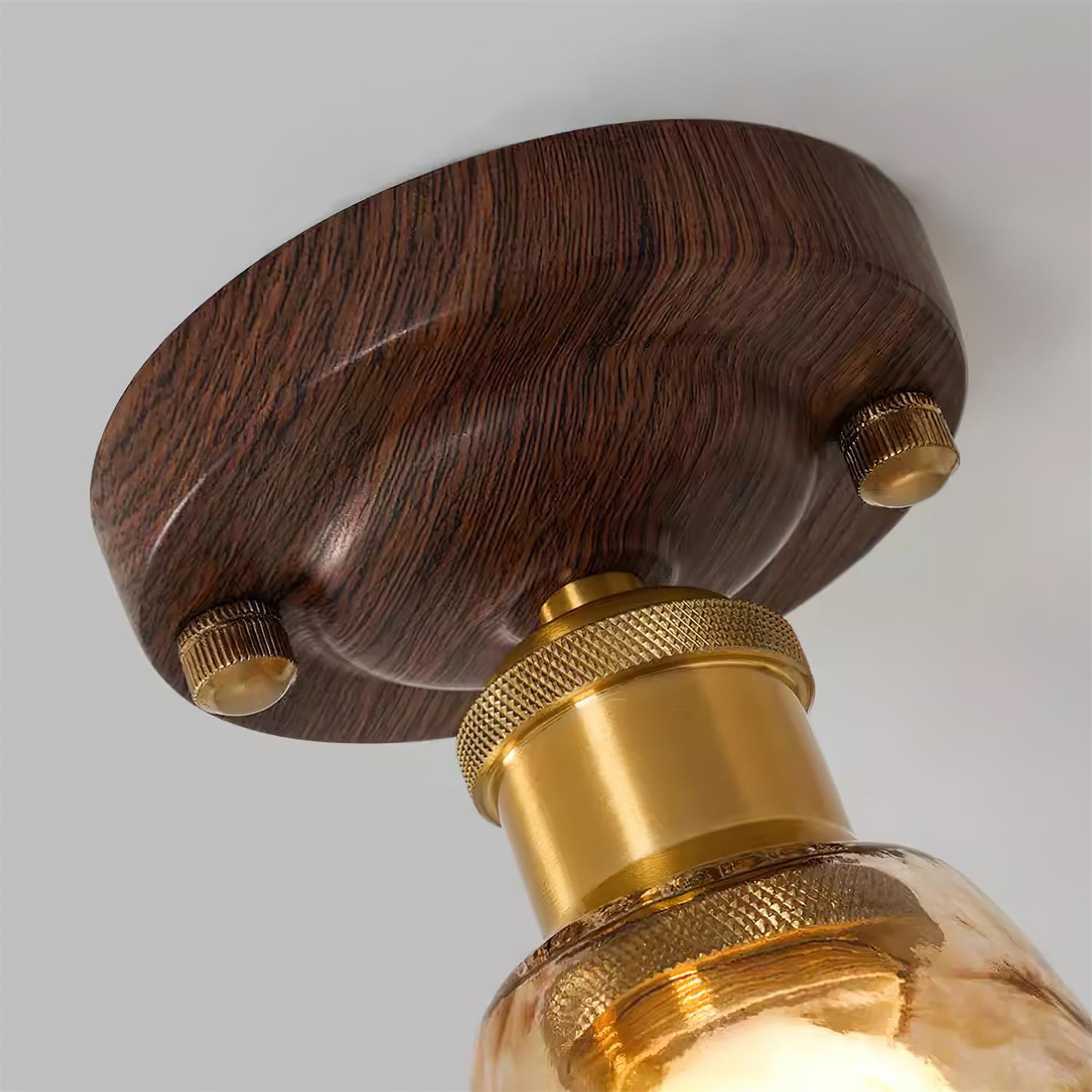 Velimo Amber Glass Flush Mount Light | ventumra