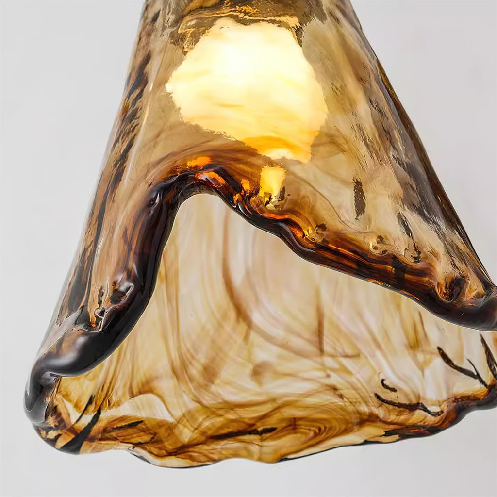 Velimo Amber Glass Flush Mount Light | ventumra