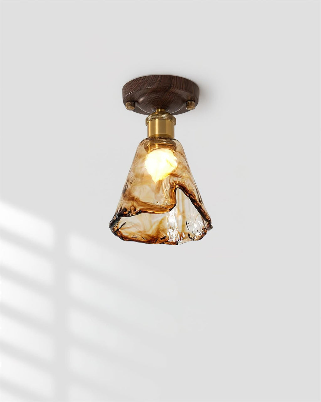 Velimo Amber Glass Flush Mount Light | ventumra