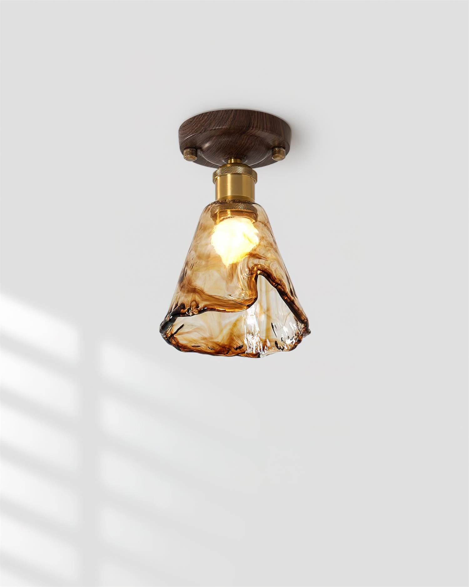 Velimo Amber Glass Flush Mount Light | ventumra
