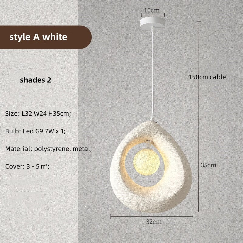 Lumexa Modern LED Pendant Light In Polystyrene Wall Light