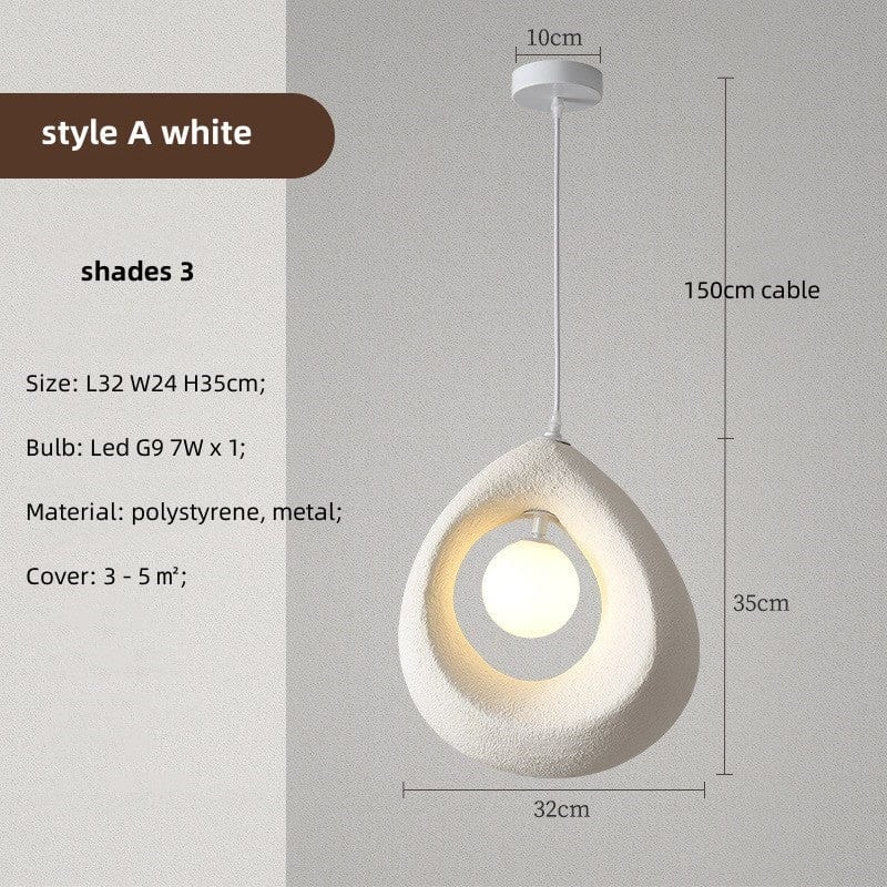 Lumexa Modern LED Pendant Light In Polystyrene Wall Light