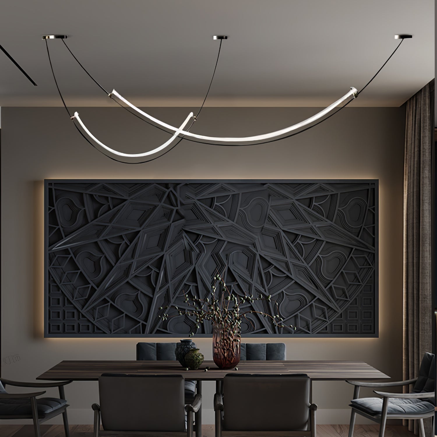 Zephira Curved LED Pendant Light | ventumra