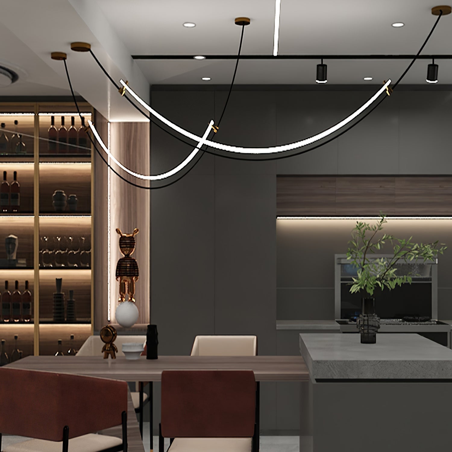 Zephira Curved LED Pendant Light | ventumra