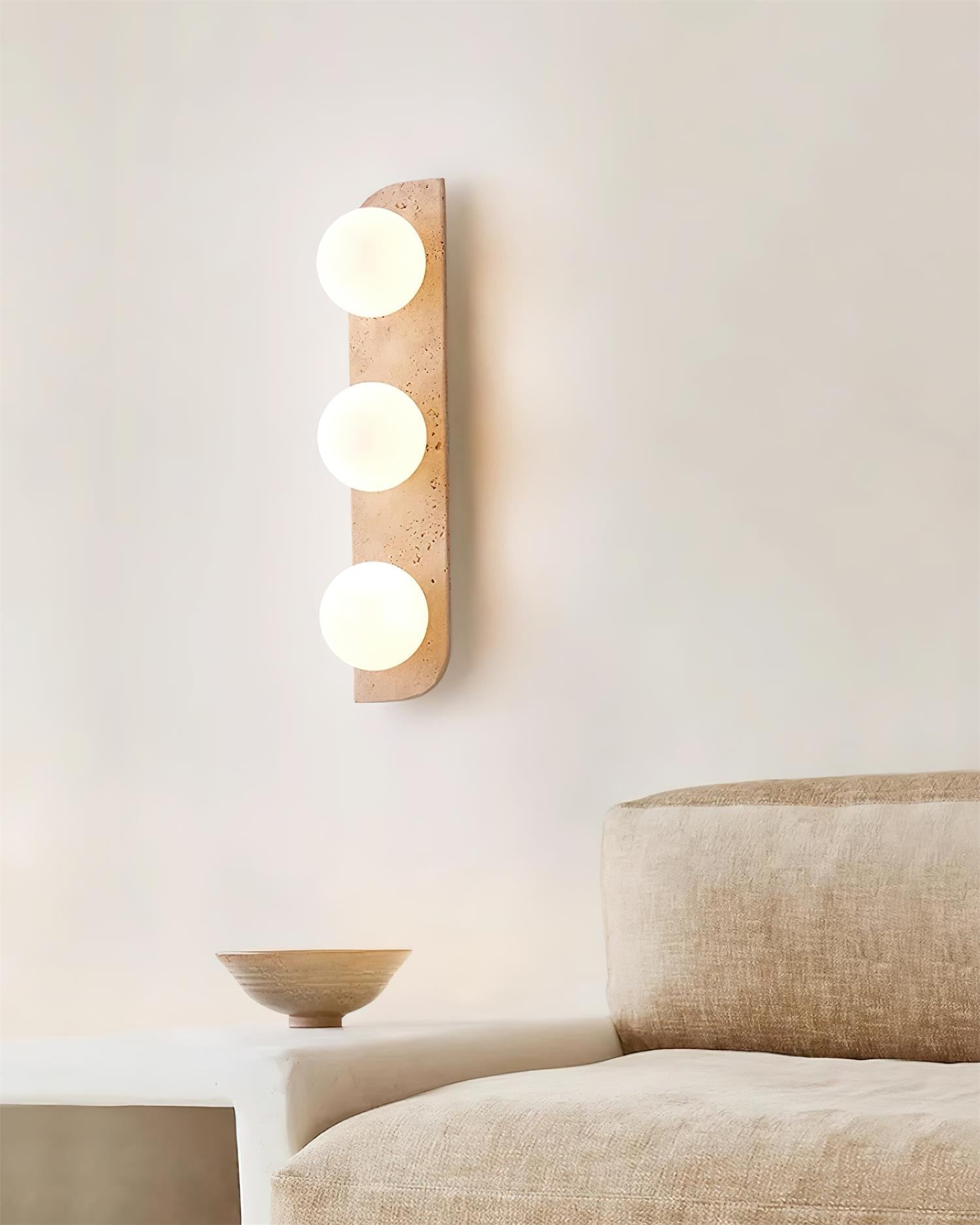 Ritta Travertine Wall Lamp | ventumra