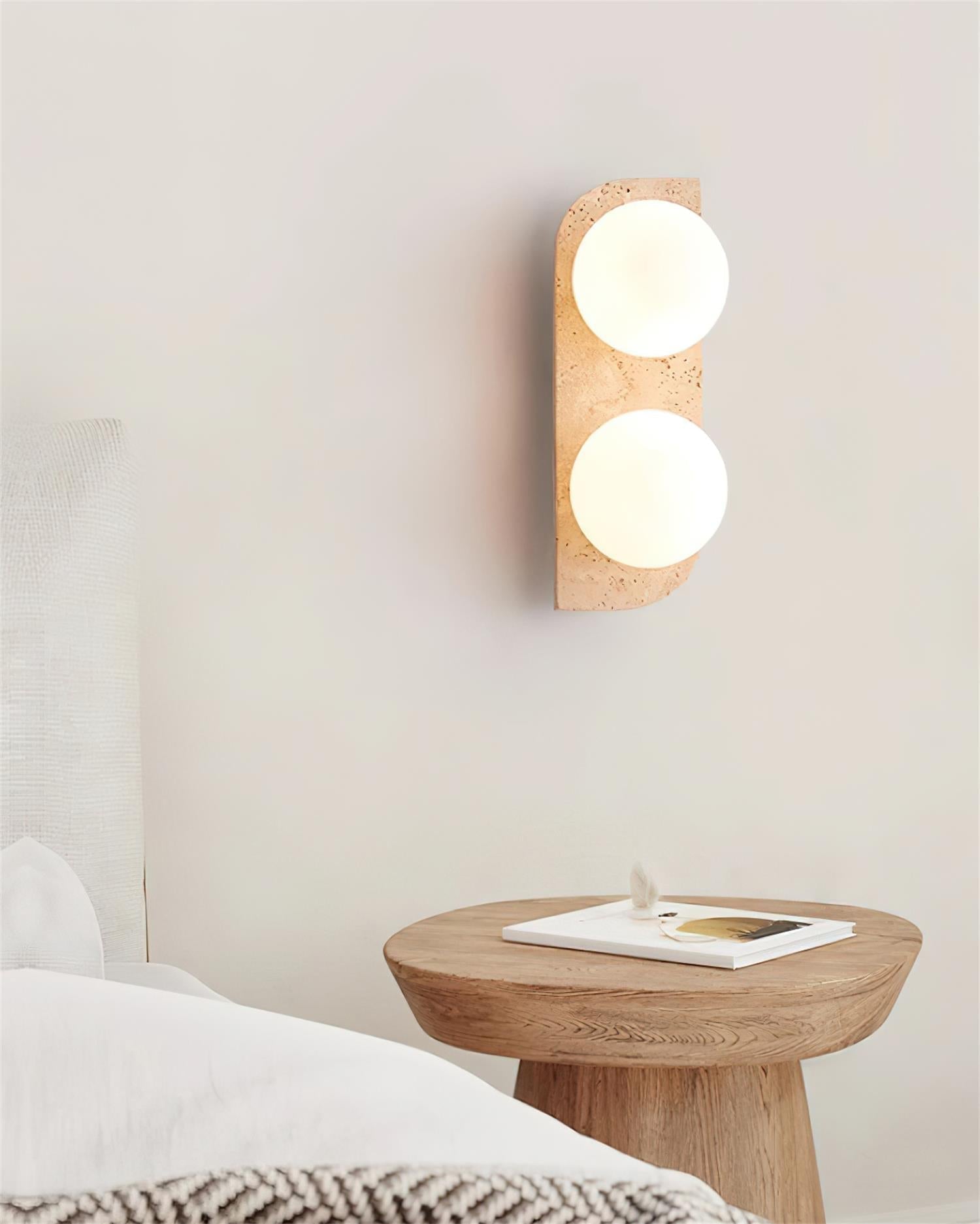 Ritta Travertine Wall Lamp | ventumra