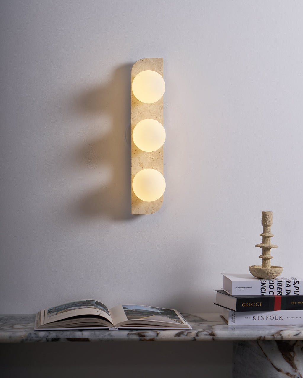 Ritta Travertine Wall Lamp | ventumra