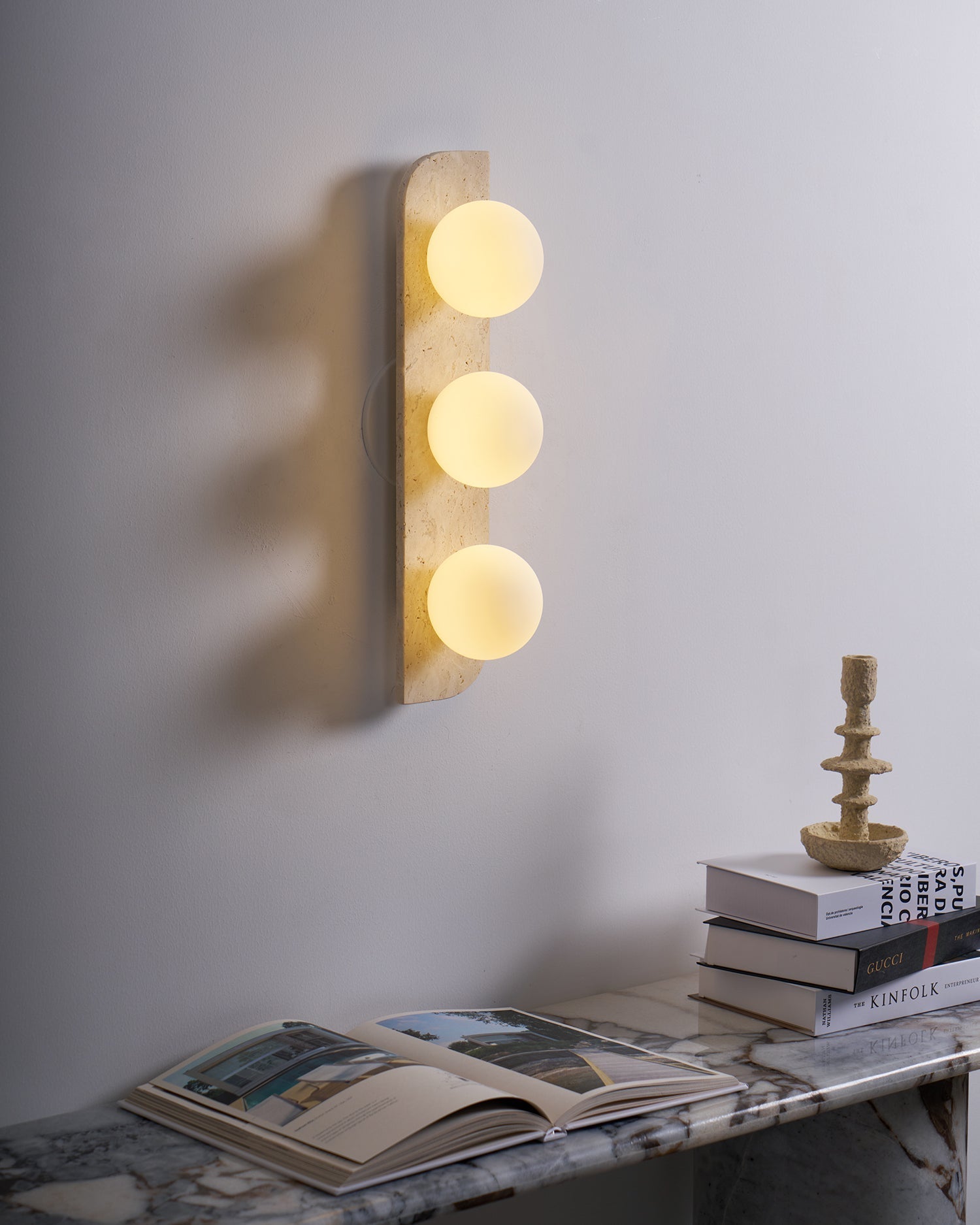 Ritta Travertine Wall Lamp | ventumra